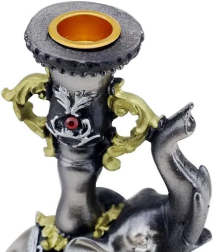 Vista 6 de Candelabro decorativo de resina con elefante, decoración del hogar, paquete de 2