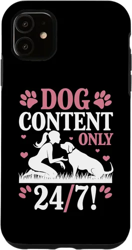 Vista 8 de Dog Content Only 24 7 Dog Mom Puppy Lover Hearts Case for iPhone 17