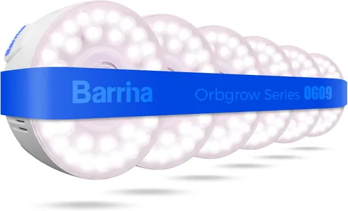 Vista 17 de Barrina Orbgrow OG09 Puck - Luz LED de crecimiento, 5000K 9W (equivalente a 135 vatios), luces de plantas para plantas de interior de espectro