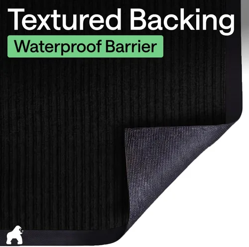 Vista 6 de GORILLA GRIP Traffic Guard - Tapete resistente para interiores y exteriores Negro
