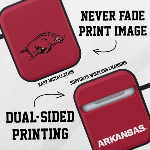 Vista 2 de Affinity Bands Arkansas Razorbacks HDX - Funda compatible con Apple AirPods Gen 1 y 2 (clásico)