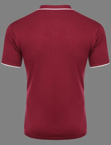 Vista 7 de URRU Polo de punto casual de manga corta para hombre