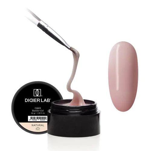 Vista 10 de DIDIER LAB Fiber Builder Gel Clear - Gel constructor autonivelante sin HEMA para uñas, gel constructor de uñas de fibra de vidrio LED ultra fuerte