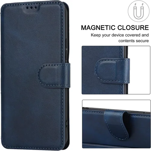 Vista 4 de QLTYPRI - Funda tipo cartera para Samsung Galaxy S21 5G, color azul