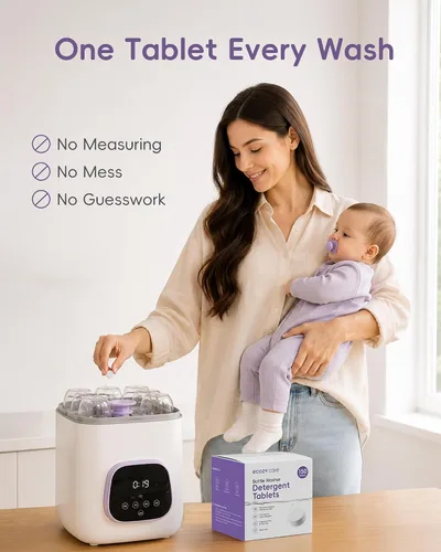 Vista 5 de ecozy care 150 Count Bottle Washer Detergent Tablets, Baby Bottle Washer