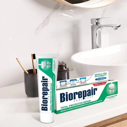 Vista 8 de Biorepair: Pasta de dientes "Total Protective Repair" con microRepair * Tubo de 2.5 onzas líquidas (75ml) * [Importación italiana]
