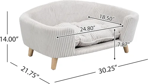 Vista 5 de Christopher Knight Home Elroy - Cama ortopédica para perros, sofá cama elevada para perros pequeños, sofá cama de espuma de apoyo para mascotas