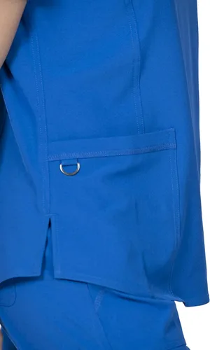 Vista 5 de Scrubs for Women Set 8 Pocket 4-Way Stretch Mock Wrap & Cargo Pant for Nurses Veterinarian Dentist Elements Select ES2976