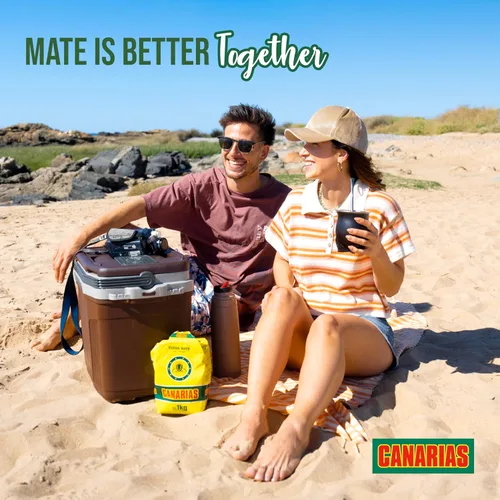 Vista 6 de Canarias Yerba Mate - Té tradicional de yerba mate uruguaya de 2.2 libras, hoja molida sin tallos (Sin Palo), sabor fuerte y con cuerpo