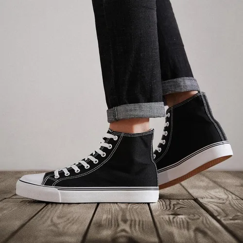 Vista 5 de ZGR Tenis de lona para hombre, con cordones, clásicos, casuales, para caminar