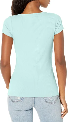 Vista 2 de GUESS Women's Short Sleeve Karlee Jewel Henley