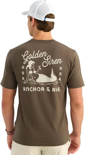 Vista 29 de HUK Mens Fishing Graphic Tee, Performance Short Sleeve, Quick-Dry Bass Bones - Búho nocturno