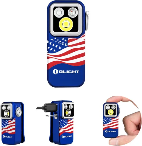 Vista 11 de OLIGHT Oclip Pro S - Linterna recargable EDC con clip, color negro