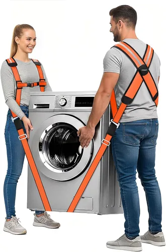 Vista 8 de Ytonet Correas de Mudanza, Sistema de Elevación y Movimiento para 2 Personas con Soporte Trasero Acolchado, Correas de Elevación para Mover Muebles
