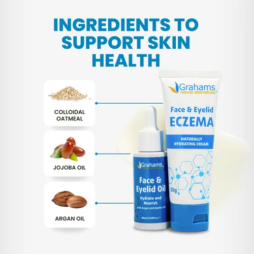 Vista 7 de Grahams Natural Kit de alivio del eccema facial y de párpados, tratamiento para piel seca, eczema, dermatitis pereriana y seborreica Alivio
