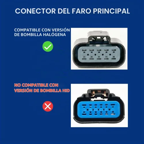 Vista 3 de AmeriLite - Juego luz direccional y barra LED de faros delanteros de proyector, negro, para Cadillac SRX, lado del pasajero y conductor