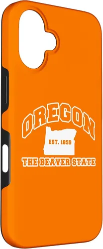 Vista 3 de iPhone 16 Oregon Souvenir Vacation Est 1859 The Beaver State Adults Case