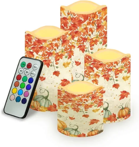 Vista 11 de Jeiento American Flag Flameless Candles 4 Pack 4th of July Home Decoration Flower American Flag LED Candles Battery Operated with Timer Remote