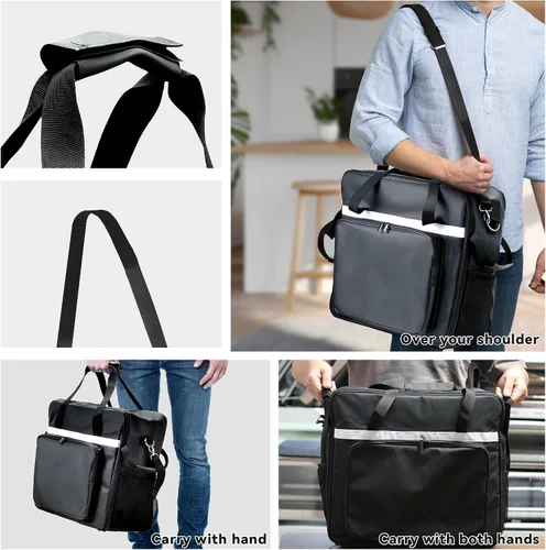 Vista 7 de AODPWEN Bolsa de transporte para máquina Ninja Slushie FS301 y FS300 Durable 1680D Oxford, Impact Padding, Hand & Shoulder Straps, Mesh Side