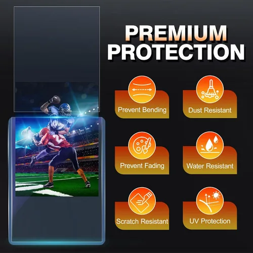 Vista 3 de 200 fundas para tarjetas de plástico duro, protector de tarjetas de béisbol