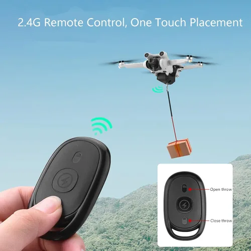 Vista 2 de Sistema Airdrop compatible con DJI Mini 4 Pro/Mini 3/Mini 3 Pro/Mini 2/Mini SE Drone Payload Dropper Release Dropper System Delivery Transport