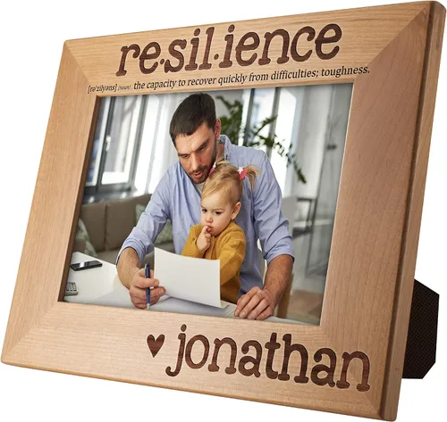 Vista 6 de Marco de fotos personalizado para regalos de papá, marco de fotos de madera de 5 x 7 pulgadas, gran regalo para el día del padre, cumpleaños