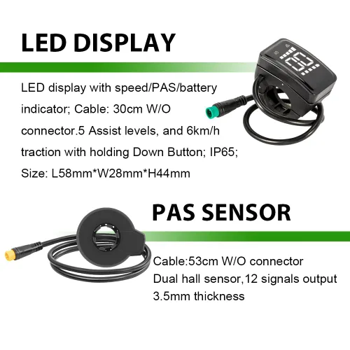 Vista 5 de Yose Power - Kit de conversión de bicicleta eléctrica impermeable de 500 W con batería de 48 V 13 Ah para cassette/rueda libre de 26 pulgadas, rueda