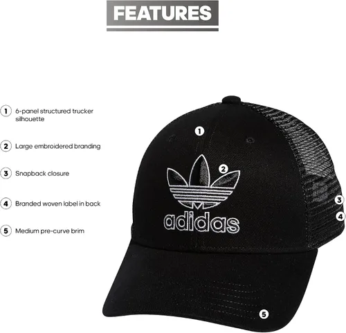 Vista 2 de adidas Originals Gorra Icon Trucker Structured Precurve Snapback para hombre