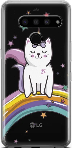 Vista 10 de Mertak Funda transparente para teléfono compatible con LG Stylo 6 5 4 K61 K51S K41S K30 K20 Q70 Q60 cubierta de silicona acuarela diseño colorido