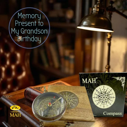 Vista 9 de Brass Compass Gift to My Son Never Forget I Love You, Sentimental Keepsake from Mom Dad Grandparents, Inspirational Guidance Compass Gift for Son