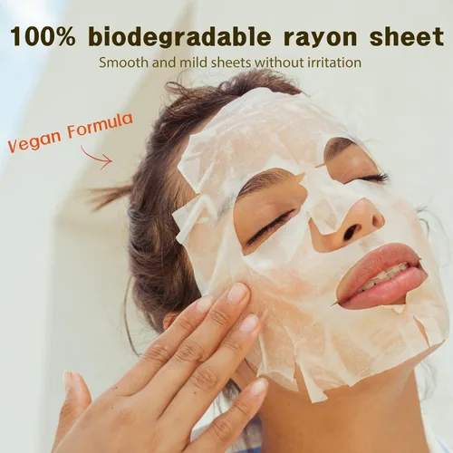 Vista 5 de Purederm Trío de mascarillas faciales veganas (12 paquetes) - Mascarillas faciales para el cuidado de la piel seca, deshidratada y opaca