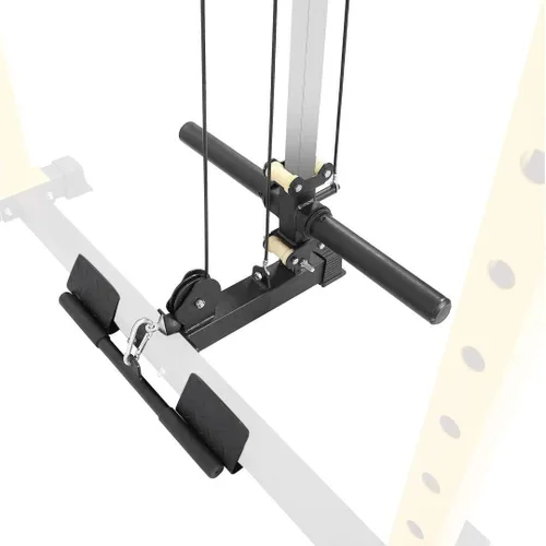 Vista 7 de HulkFit Equipo de ejercicio multifuncional ajustable Pro Series Power Rack Power Cage para gimnasio en casa con aditamentos para rack de sentadillas