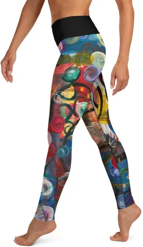 Vista 2 de Leggings para mujer, pantalones de yoga de cintura alta, control de abdomen, leggings para entrenamiento, leggings para mujer, ropa deportiva