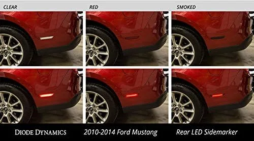 Vista 4 de Diode Dynamics Marcadores laterales LED ámbar/rojo compatible con Ford Mustang 2010-2014
