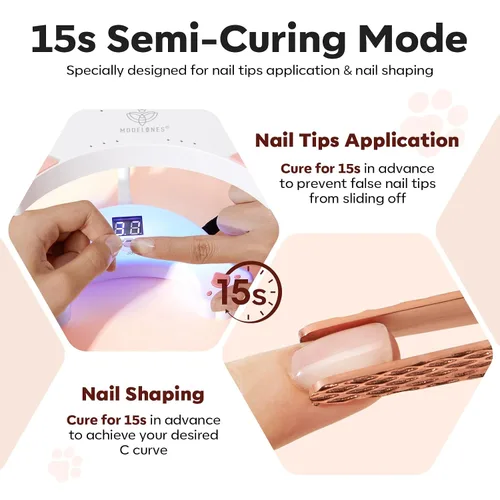 Vista 6 de modelones Lámpara de uñas LED UV de cuello de ganso 2023 y mini luz ultravioleta para uñas