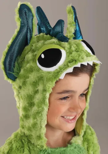 Vista 4 de Disfraz de Pequeño Monstruo Verde para Niños Multicolor