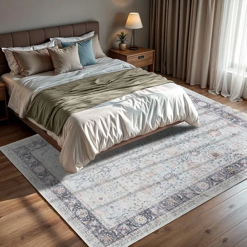 Vista 273 de GLN Rugs Traditional Collection - Alfombra de felpilla lavable a máquina, tradicional lavable, antideslizante, alfombra de felpilla de pelo corto