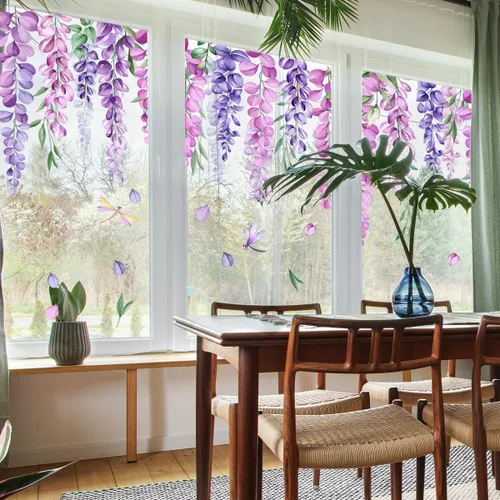 Vista 5 de Pegatinas estáticas de doble cara anticolisión para ventana de hogar, oficina, aula, puerta de cristal, decoración de ventanas