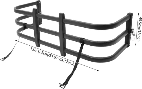 Vista 3 de Extensor universal de caja de camión, 180° de aluminio abatible de extensión ajustable de longitud de estante extensor de caja de camión