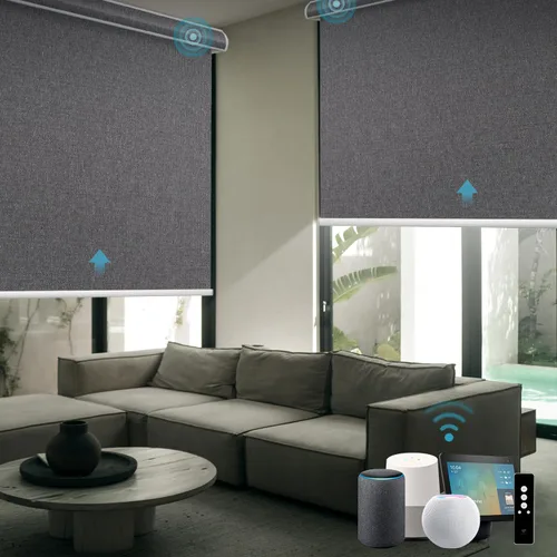 Vista 12 de SmartWings Persianas motorizadas con control remoto para ventanas, persianas enrollables Matter 100% opacas, automáticas, eléctricas inteligentes