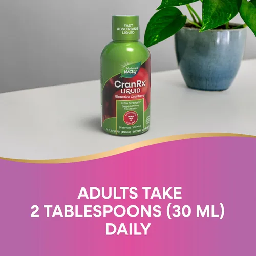 Vista 6 de Nature's Way CranRx Extra Strength Cranberry 1,000 mg, D-manosa + Vit C + Hibisco, 16 onzas líquidas