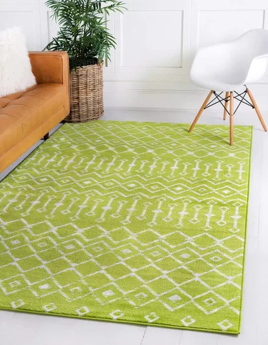 Vista 23 de Unique Loom Enrejado Marroquí Colección Trellis Geométrica Transicional Beige/Marfil Alfombra Área (10 pies 8 pulgadas x 16 pies 5 pulgadas)