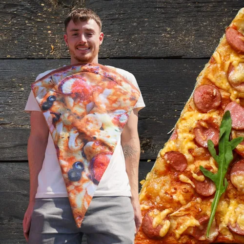 Vista 3 de Bodysocks© Traje de pizza para llevar comida rápida de Nueva York