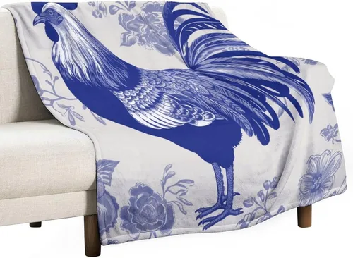 Vista 9 de Manta de gallo con encanto de campo, manta de forro polar de felpa de 30 x 40 pulgadas, manta de franela súper suave para decoración de sofá, cama