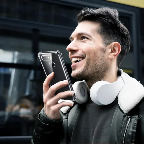 Vista 6 de Funda para teléfono Google Pixel 3, con 1 protector de pantalla, TPU a prueba de golpes de silicona a prueba de golpes para Google Pixel 3