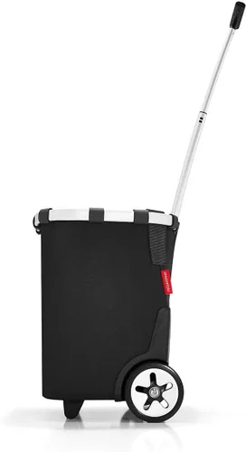 Vista 5 de reisenthel Carrycruiser Black - Carrito de compras portátil con marco de aluminio resistente, correa para el hombro y bolsa interior de malla