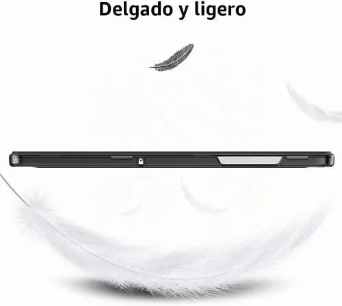 Vista 7 de MoKo para Galaxy Tab A9 Plus/A9+ Funda de 11 pulgadas 2023, funda de PC delgada con soporte y parte trasera translúcida para Galaxy Tab A9 Plus