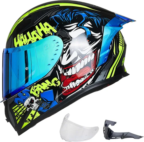 Vista 17 de ILM - Casco completo de motocicleta con Pinlock compatible con viseras y aletas transparentes y tintadas, casco para Street Bike y Motocross
