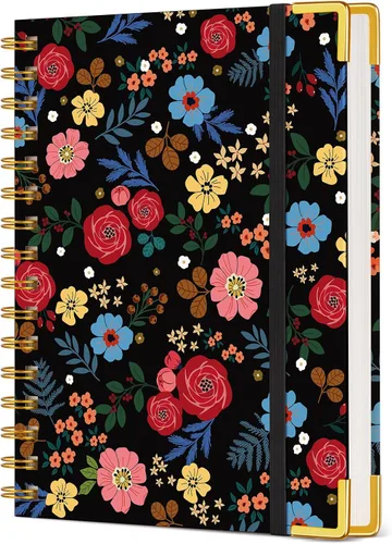Vista 14 de Cuaderno estético en espiral para mujer, 200 páginas, cuadernos rayados de 8.5 x 11 pulgadas, diarios en espiral grandes de tapa dura A4 con papel