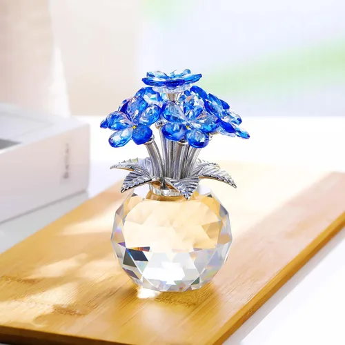 Vista 5 de Regalo de flores de cristal azul Forget Me Not Flower Gifts